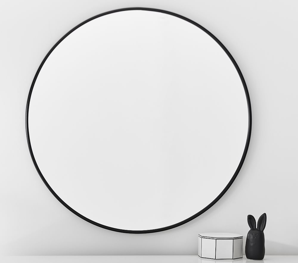 Black Metal Framed Mirror